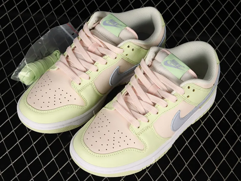 All Categories Nk SB Dunk Series Nk SB Dunk Low Low-top Sneakers J Version Nk SB Dunk Low Prm Ice Lemon Yellow Pink Color SB Smashed Backboard Fashion Casual Sneakers DD1503-600